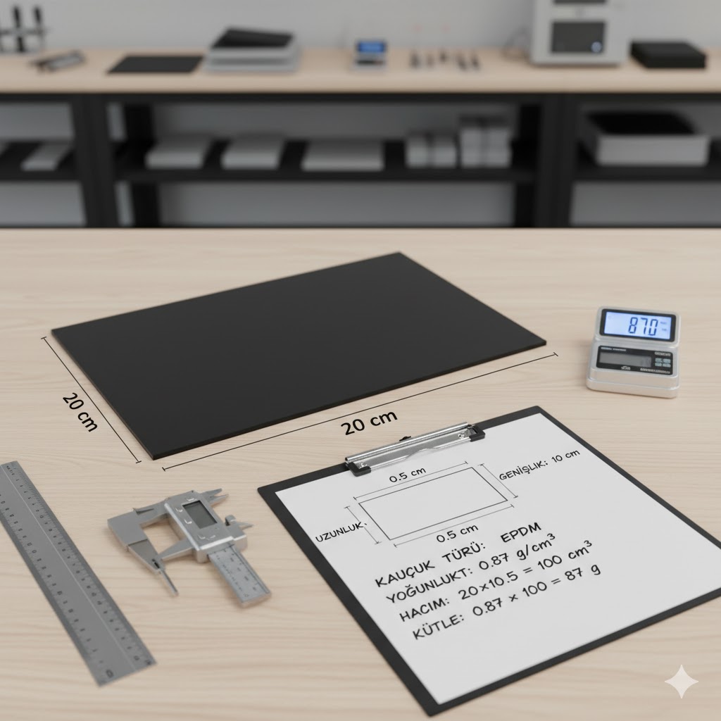 Kauçuk Parça Kütle Hesaplayıcı