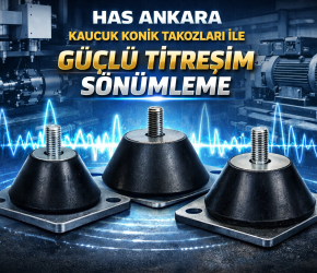 Has Ankara Kauçuk Konik Takozları ile Güçlü Titreşim Sönümleme